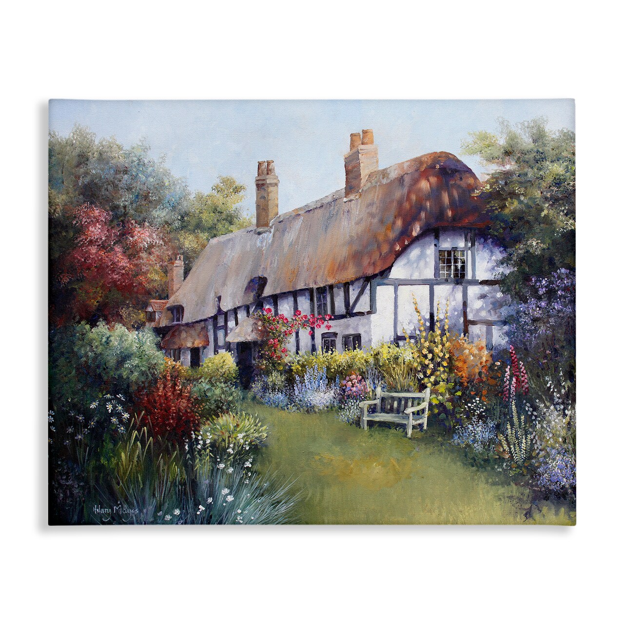 Stupell Industries Budding Cottage Garden Canvas Wall Art Design by Hilary Mayes